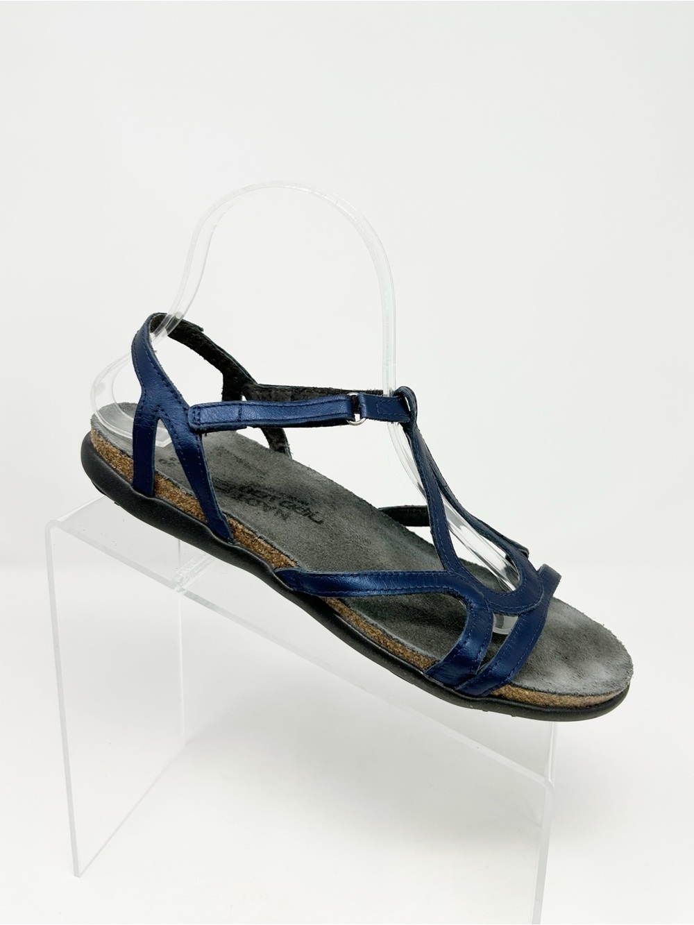 Naot Dorith Womens Sandals Navy Blue Strappy T-Strap Slingback Comfort Size 39